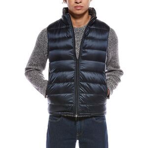 Herno Mens  Reversible Puffer Down Vest, Blue